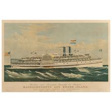 Providence and Stonington Steamship 1875 Poster Canvas Movie Film Print A0 A1 A2