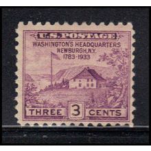 727 3c Washington's Headquarters Just Clears MMH U1063