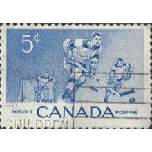 CANADA, SPORT, Ice hockey, blue 1956, 5c, #3