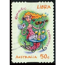Australia 2007 Zodiac Libra 50c Used. Stamp