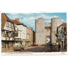 Falstaff Inn and Westgate Canterbury Kent Postcard 4651