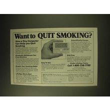 1989 Health Innovations LifeSgn Ad - Want to quit Smoking?