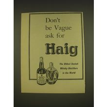 1955 Haig Scotch Ad - Don't be vague ask for Haig