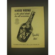 1955 Vat 69 Scotch Ad - Scotch Whisky is the ideal drink for all occasions