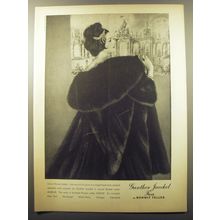 1960 Bonwit Teller Gunther Jaeckel Fur Coat Advertisement - Crown Russian Sable