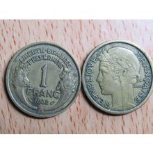 France Republic 1932 1 Franc Coin