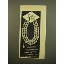 1961 Peck and Peck Jewelry Advertisement - Striking effect with your summer tan