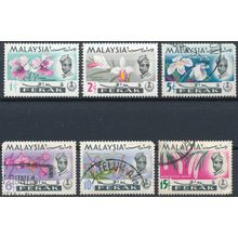 Orchids: 6 Values - Perak 1965 - FH & NM H - SG 163/8