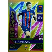 Robert LEWANDOWSKI Match Attax 2022 2023 LIMITED EDITION New Signing #LEU 1