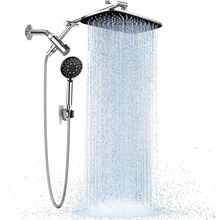 Veken Wide Rain Shower Head with 6 Modes Handheld Water Spray，High Pressure Show