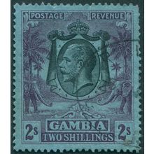 Gambia 1922 2s purple on blue SG136 used