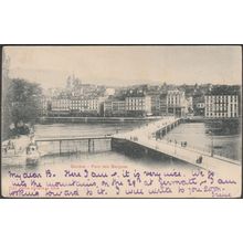 Pont des Bergues, Genève, 1905 - Photoglob CPA