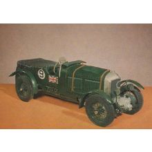 1930 Bentley Model Car French Le Mans Grand Prix History Postcard