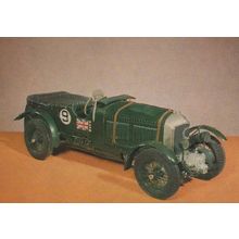 1930 Bentley Model Car French Le Mans Grand Prix History Postcard