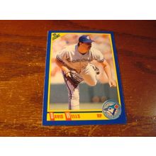 1990 Score, Error Card, DAVID WELLS, Reverse Negative Picture on Back