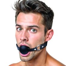 Strict XL 2 Inch Silicone Ball Gag Mask Bondage S&M Extra Large BDSM Vegan Leath
