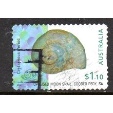 AUSTRALIA: 2020, $1.10 OPALISED SHELL, CRETACIOUS PERIOD, USED S/A STAMP. 620/43