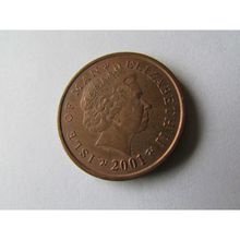 2001 QUEEN ELIZABETH II ISLE OF MAN TWO PENCE FREE POST. AX