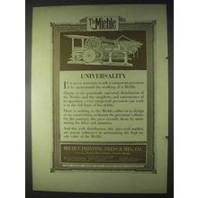 1922 Miehle Printing Press Ad - Universality