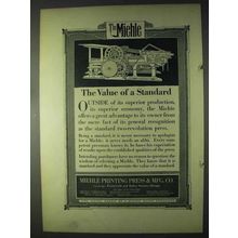 1922 Miehle Printing Press Ad - Value of a Standard