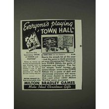 1940 Milton Bradley Town Hall Game Ad