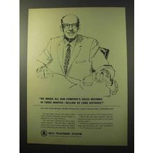 1964 Bell Telephone Ad - Selling by Long Distance!
