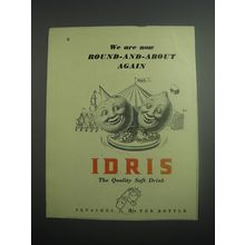1948 Idris squashes Soft Drink Ad - We are now round-and-about again