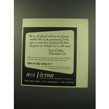 1949 RCA Victor Television Ad - We are all pleased with our set