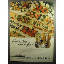 1951 Cunard Line Cruise Ad - Getting there is half the fun
