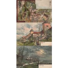March April May German Calendar Old Spring Postcard s