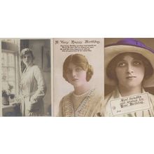Gladys Cooper Happy Birthday Greetings 3x Old Postcard s