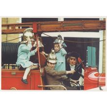Princess Diana In Fire Engine Sandringham Norfolk in 1980s Postcard