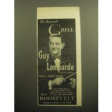 1958 Hotel Roosevelt Ad - The Roosevelt Grill Guy Lombardo