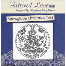 Tattered Lace. Snowglobe Christmas Tree Die. Die Cutting Cardmaking Scrapbooking