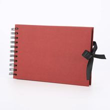 Woodside Home Living Ribbon Tie Scrap Book Style Photo Album 21.5cm x 15cm - Bur