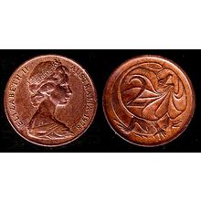 Australia Two Cent 1978 Used Coin Frilled neck-lizard 2c QE II