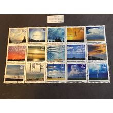 ICOLLECTZONE US 3078 a-o Clouds Complete Set Singles VF used