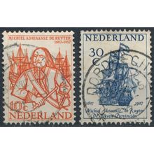 350ᵗʰ Birth Anniv of Ruyter - Netherlands 1957 - FH - MiNr 697/8 (B)