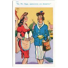 SEASIDE COMIC POSTCARD BY TROW NUMBER 12054 PUBLISHED BY BROOK PUBLISHING (4318)