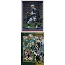 TOM BRADY & TERRY GLENN AUTO 200696 NEW ENGLAND PATRIOTS HOF SB CHAMPIONSGRAPHED