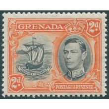 Grenada 1938 2d. black & orange Perf 12½ SG156 unused
