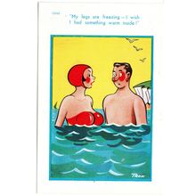 SEASIDE COMIC POSTCARD BY TROW NUMBER 12045 PUBLISHED BY BROOK PUBLISHING (4356)