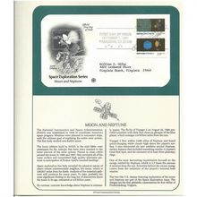 SPACE EXPLORATION SERIES : Moon / Neptune 'OFFICIAL FIRST DAY of ISSUE ' (1991)