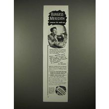 1940 Williams Shaving Cream Ad - Burgess Meredith