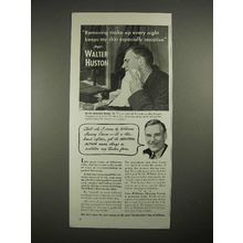 1940 Williams Shaving Cream Ad w/ Walter Huston
