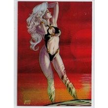LADY DEATH ' Clear Chrome ' MYSTERY CHASE card Michael Linser ( 1994 )