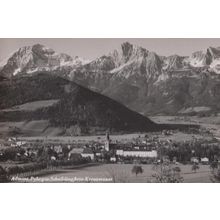 Admont Kreuzmauer Pyhrgas Aerial Birds Eye Real Photo Postcard