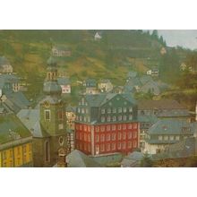 Aerial Birds Eye Monschau Museum Germany Postcard
