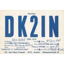 Aachen German Amateur Radio Station QSL Rare 1960s Postcard