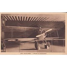 Les Invalides Military Plane De Guynemer Antique French Aviation Flight Postcard
